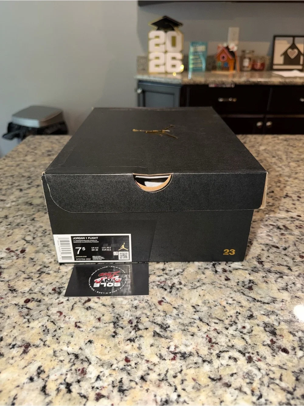 Size 7.5 Jordan 1 Flight Gray SKU 372704-002 Brand New